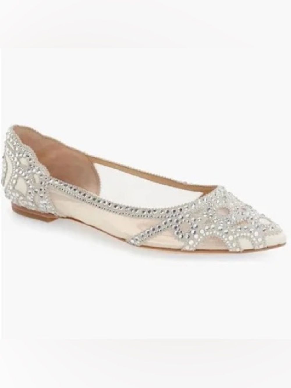 Badgley Mischka Gigi Embellished Flat Shoes 9W